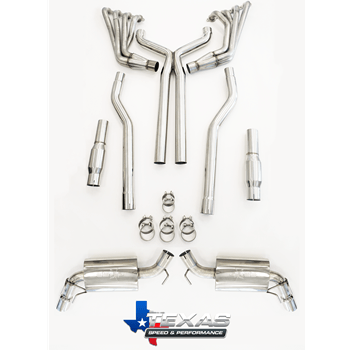 TSP 2010+ Camaro SS Long Tube Exhaust System, 1-7/8" Stainless Steel Headers, Off-Road X-Pipe, Exhaust Manifold Gaskets w/O2 ext - MailOrder Tuner