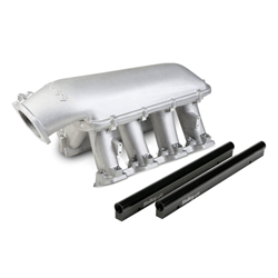 Holley EFI Hi-Ram Intake for 1 x 105mm GM LS Throttle Body, Longitudinal Mount Plenum Top - MailOrder Tuner