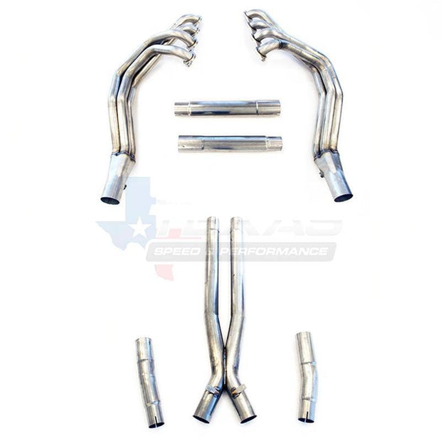 TSP 97-00 C5 & Z06 1-3/4" Long Tube Header & 3" Off-Road X-Pipe Package w/ O2 Extensions - MailOrder Tuner
